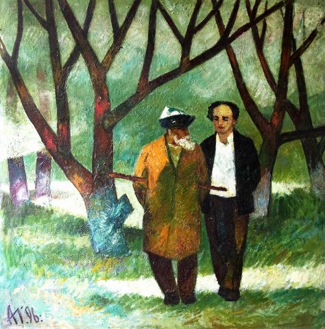 Жамбыл на прогулке