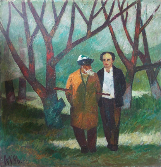 Жамбыл на прогулке