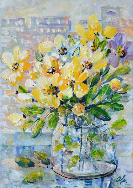 Утро в стеклянной вазе